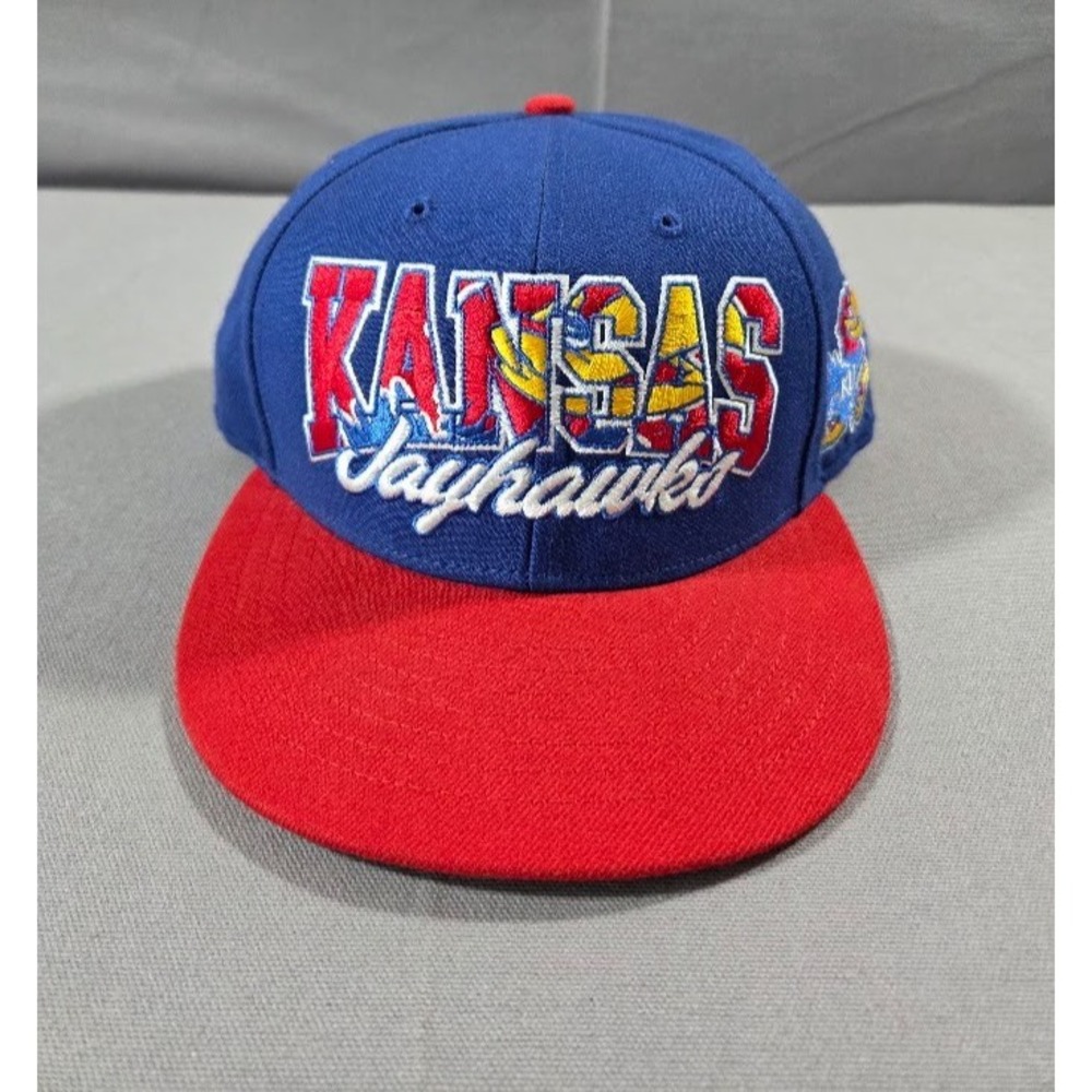 Kansas Jayhawks Hat Mens‎ Snap Back 47 Brand Throwback Style Big Logo Cap Wool